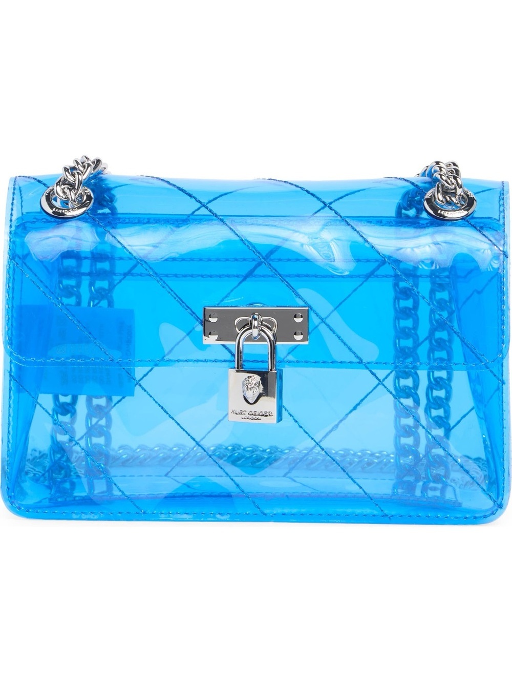 NWT Kurt Geiger Mini Brixton Blue Jelly Clear Vinyl Crossbody Bag